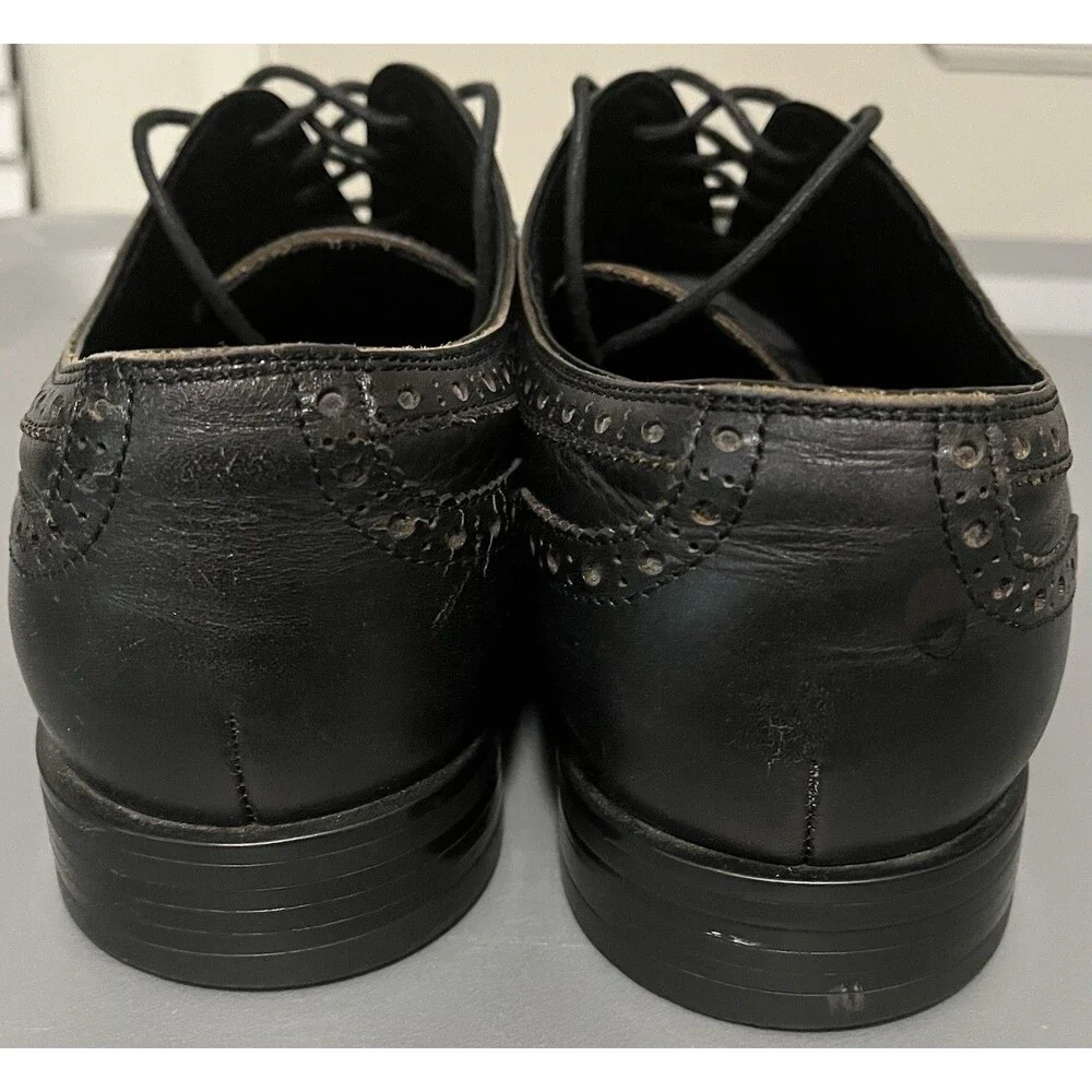 Kenneth Cole New York Futurepod Leather Lace-Up Oxford dress shoes black Size 9